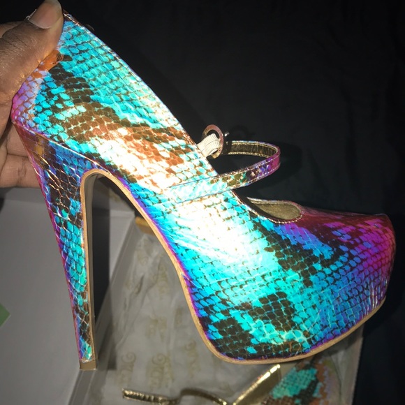 Green multi snake heels - Picture 2 of 7